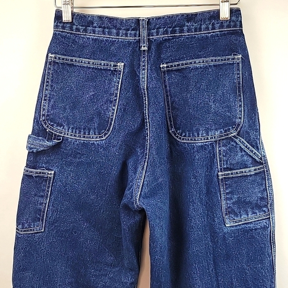John Galt Wide Leg Carpenter Style Jeans Dark Wash Size 5 - Picture 6 of 14